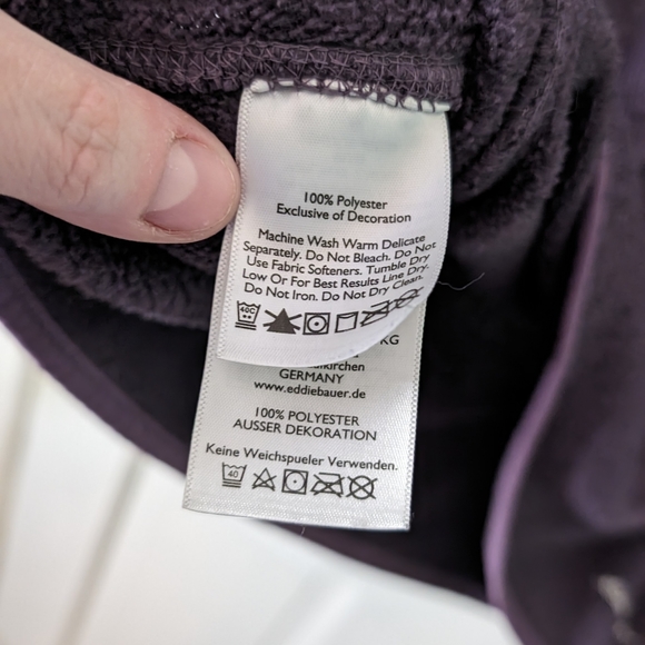 Eddie Bauer Jacket Women Medium Purple Fleece Basic Outdoor Hike Work XL - Picture 5 of 11